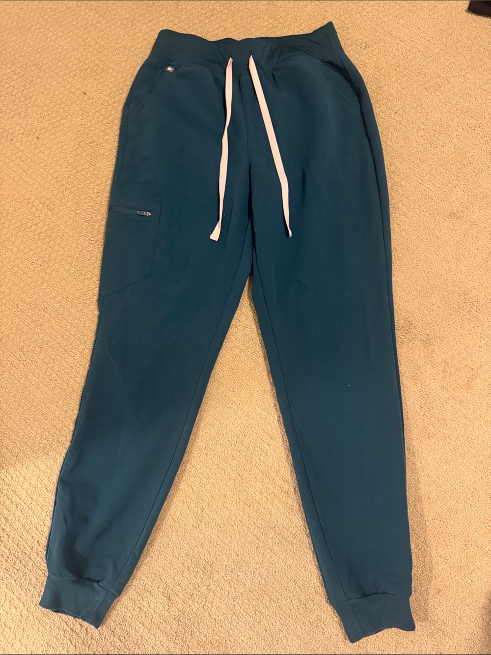 Women’s Teal FIGS scrub Jogger Pants with Drawstring